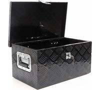 XPOtool Boîte à outils en aluminium 50,8x30,5x24cm Caisse de transport noire d’atelier avec clés