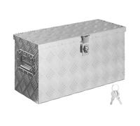 XPOtool Coffre de camion en Aluminium - 60 x 25 x 30 cm - Étanche avec Serrure, 2 Clés et Couvercle Large en saillie - Boîte à outil