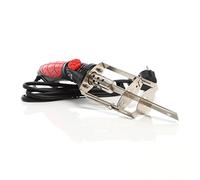 XPOtool Coupe-polystyrène 130 W - température max. 450 °C - Coupeur styromousse 145 mm max. avec Arrêt de profondeur 100 mm - Couteau fil chaud Scie découpeuse pour mousse styrodur