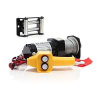 XPOtool Kit Treuil électrique 907kg 12V avec câble en acier 12,5m 1CV & Guide-câble avec 907-1587kg - Cabestan motorisé pour halage remorquage