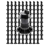 XPOtool Lot de 100x Plots de terrasse – Charge 2700 kg – Hauteur réglable 140-210 mm – en PP – Pieds de support pour Lames Dalles Lambourdes