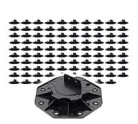 XPOtool Lot de 100x Plots de terrasse - Charge 2700 kg - Hauteur réglable 18-25 mm - en PP - Pieds de support pour Lames Dalles Lamb