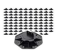 XPOtool Lot de 100x Plots de terrasse – Charge 2700 kg – Hauteur réglable 18-25 mm – en PP – Pieds de support pour Lames Dalles Lambourdes
