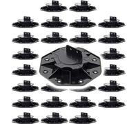 XPOtool Lot de 30x Plots de terrasse – Charge 2700 kg – Hauteur réglable 18-25 mm – en PP – Pieds de support pour Lames Dalles Lambourdes