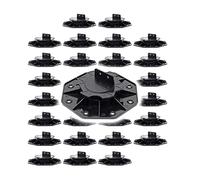 XPOtool Lot de 30x Plots de terrasse – Charge 2700 kg – Hauteur réglable 18-25 mm – en PP – Pieds de support pour Lames Dalles Lambourdes