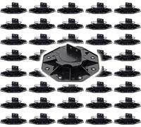 XPOtool Lot de 40x Plots de terrasse – Charge 2700 kg – Hauteur réglable 18-25 mm – en PP – Pieds de support pour Lames Dalles Lambourdes