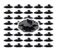 XPOtool Lot de 40x Plots de terrasse – Charge 2700 kg – Hauteur réglable 18-25 mm – en PP – Pieds de support pour Lames Dalles Lambourdes