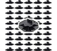 XPOtool Lot de 50x Plots de terrasse – Charge 2700 kg – Hauteur réglable 18-25 mm – en PP – Pieds de support pour Lames Dalles Lambourdes