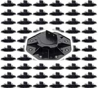 XPOtool Lot de 60x Plots de terrasse – Charge 2700 kg – Hauteur réglable 18-25 mm – en PP – Pieds de support pour Lames Dalles Lambourdes