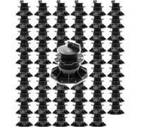 XPOtool Lot de 60x Plots de terrasse – Charge 2700 kg – Hauteur réglable 60-128 mm – en PP – Pieds de support pour Lames Dalles Lambourdes