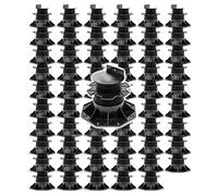 XPOtool Lot de 60x Plots de terrasse – Charge 2700 kg – Hauteur réglable 60-128 mm – en PP – Pieds de support pour Lames Dalles Lambourdes