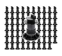 XPOtool Lot de 70x Plots de terrasse – Charge 2700 kg – Hauteur réglable 140-210 mm – en PP – Pieds de support pour Lames Dalles Lambourdes