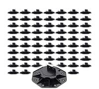XPOtool Lot de 70x Plots de terrasse – Charge 2700 kg – Hauteur réglable 18-25 mm – en PP – Pieds de support pour Lames Dalles Lambourdes