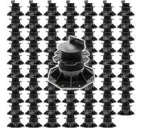 XPOtool Lot de 70x Plots de terrasse – Charge 2700 kg – Hauteur réglable 60-128 mm – en PP – Pieds de support pour Lames Dalles Lambourdes