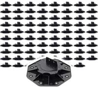 XPOtool Lot de 80x Plots de terrasse – Charge 2700 kg – Hauteur réglable 18-25 mm – en PP – Pieds de support pour Lames Dalles Lambourdes