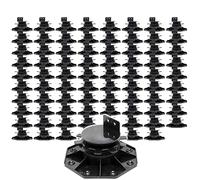 XPOtool Lot de 80x Plots de terrasse – Charge 2700 kg – Hauteur réglable 33-64 mm – en PP – Pieds de support pour Lames Dalles Lambourdes