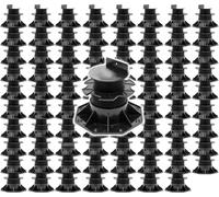 XPOtool Lot de 80x Plots de terrasse – Charge 2700 kg – Hauteur réglable 60-128 mm – en PP – Pieds de support pour Lames Dalles Lambourdes