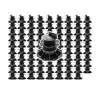 XPOtool Lot de 90x Plots de terrasse – Charge 2700 kg – Hauteur réglable 60-128 mm – en PP – Pieds de support pour Lames Dalles Lambourdes
