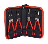 XPOtool Pince Seeger Jeu 4 pcs. Pince à circlips Intérieur et Extérieur Coudé 90° Pince droite