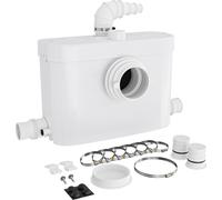 XPOtool Pompe de relevage 3/1 avec Raccord frontal – 450 W – 475 x 154 x 306 mm – 6900 l/h – Refoulement 7,5 m/75 m – Pour Eaux usées chargées WC – Station de Pompage Assainissement