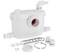 XPOtool Pompe de relevage 4/1 – 400 W – 408 x 162 x 286 mm – 8100 l/h – Refoulement 8,5 m/85 m – Pour Eaux usées chargées WC – Station de Pompage Assainissement