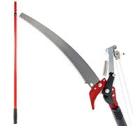 XPOtool Scie télescopique 2 en 1 - 100-200 cm - 1160 x 42 x 166 mm - Lame 30 cm de long - avec Câble - Coupe-branche Élagueur à perche Sécateur à câble Échenilloir