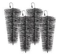 XPOtool Set 4x Brosse protège-gouttière tuyaux de descente, Ø 8-12 x 25 cm, Hérisson conique contre feuillages et martres, Toit Pare-feuilles Hérisson de gouttière Protection Toiture