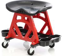 XPOtool Siège d’atelier sur larges roues Charge 150kg max. Chariot pour outils pivotant à 360°