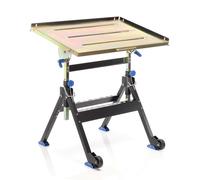 XPOtool Table de soudage Pliante - Charge Jusqu’à 150 kg - Chariot Soudure Réglable en Hauteur - Établi Pliable avec Inclinaison 90° - Équipement Soudeur