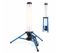 XPOtool Tour d’éclairage Projecteur de chantier LED 150W 360° Spot de 15 000 lumen avec Prise Projecteur Baladeuse Éclairage Obsucurité Dispositif de sécurité Chantier Lampe