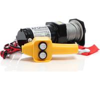 XPOtool Treuil électrique - 1 CV / 12 V - Traction jusqu’à 907 kg - Cabestan à câble an acier 12,5 m - Outil Remorque Bateau Remorquage Halage
