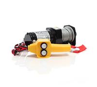 XPOtool Treuil électrique - 1 CV / 12 V - Traction jusqu’à 907 kg - Cabestan à câble an acier 12,5 m - Outil Remorque Bateau Remorquage Halage