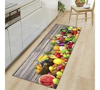 XQKXHZ Tapis De Cuisine Fruits Et Légumes Tapis Cuisine Devant Evier Antidérapant Lavable Comfort Tapis De Bain Paillasson Tapis De Sol Cuisine Tapis Entrée Intérieur,6,50x80cm/20 x31.5