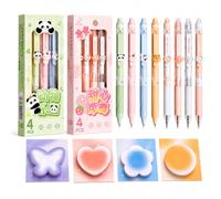 XQLY Lot de 8 jolis stylos effaçables avec notes adhésives, pointe fine de | Stylos à encre gel avec dégradé de notes, correction facile pour les étudiants, les enseignants et le bureau