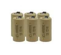 Xqscvqwfa Lot de 6 batteries rechargeables SC NiCad 2800 mAh compatibles avec Bosch Hitachi DeWalt outils électriques Tournevis Batterie 1,2 V