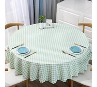 XQSSB Nappe Rectangulaire Toile Ciree Epaisse Anti Chaud Nappes Imperméable et Anti Taches Diamètre Rond Vert Clair 180cm