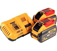 DEWALT XR FLEXVOLT Lot de 2 batteries DCB547 de 18/54 V et 9 Ah et chargeur rapide DCB118 de 18 V