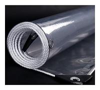 Xrdbfd Bâche Transparente Imperméable avec Oeillets, Bâche De Protection Extérieure 0,5mm, Bâche en PVC Transparent Pliable, Bâche De Protection pour Plantes, Serres Et Pergola,1.3x1.5m/4.3 * 4.9ft