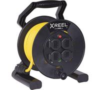 Xreel Enrouleur de câble 250 mm | Boîte de câble | Longueur du câble : 25 m | Extérieur | IP54 | Avec capuchons de protection | 9250156-P