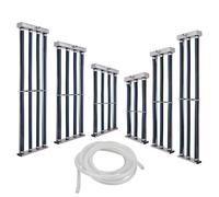 XRMXF Diffuseur d'air rectangulaire en acier inoxydable Nano - Aérateur d'oxygène à bulles fines pour bassin, aquarium, aquaculture et hydroponie - Comprend un tuyau d'air en PVC de 4 m (triple rangée