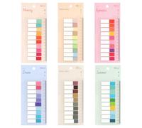 XRVRILE 1200 pièces de notes autocollantes transparentes en PET, onglets d'indexation, marque pages avec règle et perforation, sticky notes pour le bureau, l'école et la maison