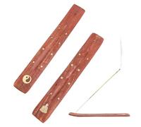 XRVRILE 2 Porte-Encens en Bois, Support Bâton D’encens Long 25,6 cm, Porte Encens pour Méditation Yoga, Récupérateur De Cendres pour Surface Propre