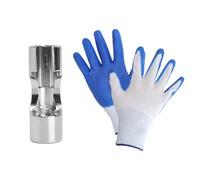 XRVRILE clés à douille pour sonde lambda et gants, RV en acier au chrome-vanadium 3/8" pour thermostats, capteurs de température, démontage et réparation de tuyaux (14 mm)