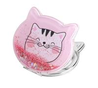 XRVRILE Petit Miroir de Poche Pliable, Mini Main Miroir de Maquillage Double Face Rose, Mirror Compact pour Les Voyages et Le Camping (7 cm x 7,5 cm)