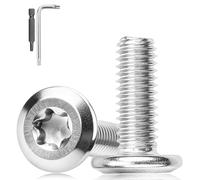 XRXYMQ 25 Pièces Vis M4x10 mm Boulons à Hexagonale Boulon Lnox M4 Vis convient Aux Appareils Les Meubles à la Maison Machines Avec clé Torx Avec Clé à Tête de Tournevis