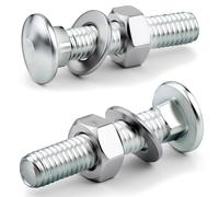 XRXYMQ 30 pièces Vis Tete Ronde M6x30 mm Boulon Tete Ronde Collet Carré M6 Boulons de Carrosserie avec Ecrous DIN934 et Rondelles DIN125 pour Meubles Décoration Industrie du Bâtiment
