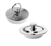 XSDSLS 2 Pcs Bouchon Baignoire Universel Bonde Évier Cuisine pour 40-45mm,Bouchon de Drain Remplacement Acier Inoxydable Bouchon de Vidange pour Baignoire/Évier/Cuisine (Set1)