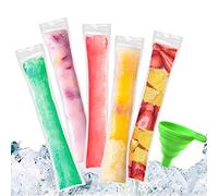 XSEXO 100 PCS Moule Sacs Popsicle Pochettes Popsicle Moule Sacs BPA Free avec Un Entonnoir pour Yaourt, Bonbons glacés Party Favors