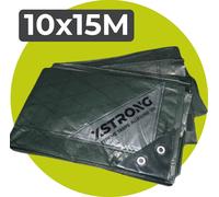 Xstrong Allround 120 - Bâche de protection - 10x15 - vert - étanche & résistant aux UV - grande bâche
