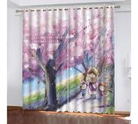 xszhqxxla Rideau Occultant 3D Personnage De Dessin Animé Abstrait 280X180Cm 100% Polyester Isolé Thermiquement,Économie D'Énergie Reduire Le Bruit Traitement pour Chambre Salon Chambre des Enfants
